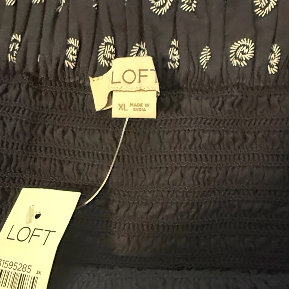 LOFT Shell Smocked Ruffle Mini Skirt - Picture 4 of 6